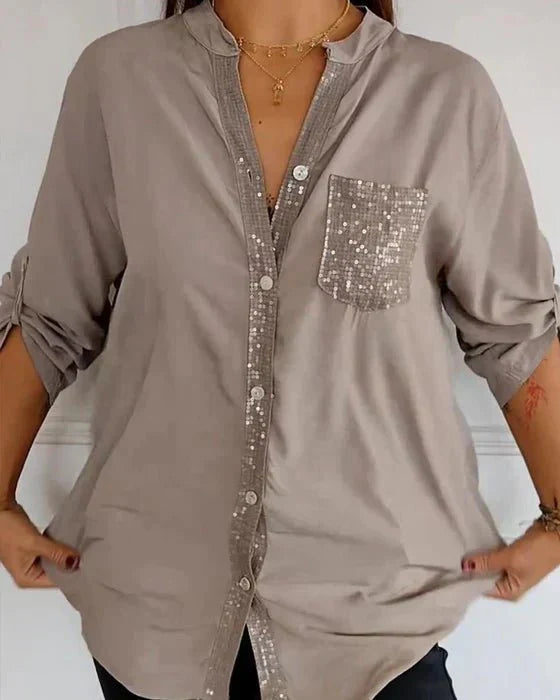 Isabeau | Chic Sequin Detail Blouse