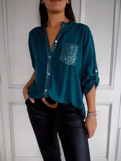 Isabeau | Chic Sequin Detail Blouse