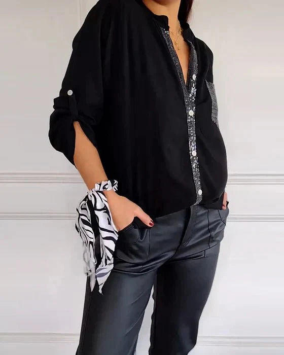 Isabeau | Chic Sequin Detail Blouse