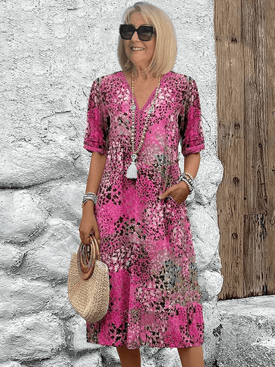 Elaisa | Elegant Floral Midi Dress