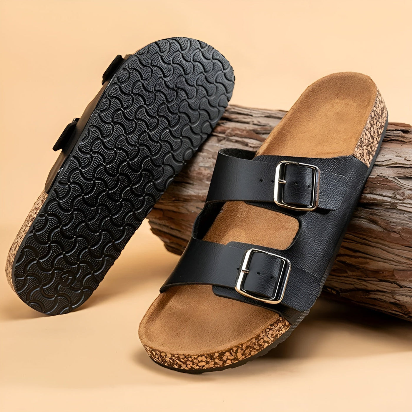 Elias | Double-Strap Slip-On Men’s Sandals
