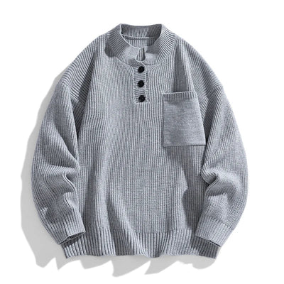 Elliot | Minimalist Knit Button Sweater