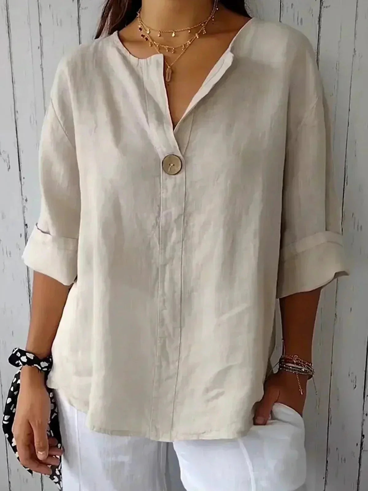 Elowen | V-Neck Casual Blouse