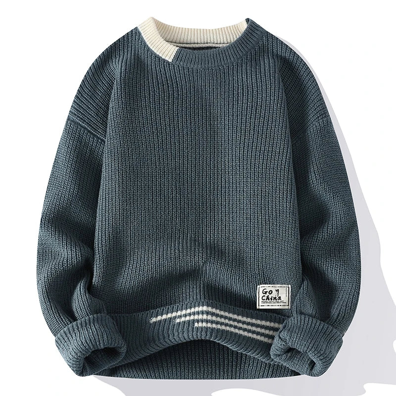Emric | Contrast-Trim Knit Pullover