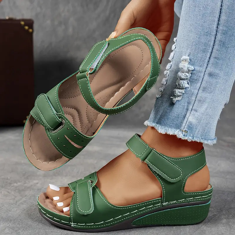 Nerina | Comfortable Adjustable Wedge Sandals
