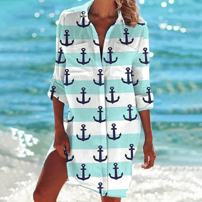 Kaelina | Lightweight Button Beach Cover-Up