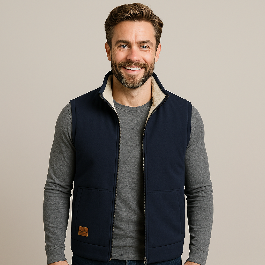 Fleece Gilet | Sleeveless men's vest with fleece lining