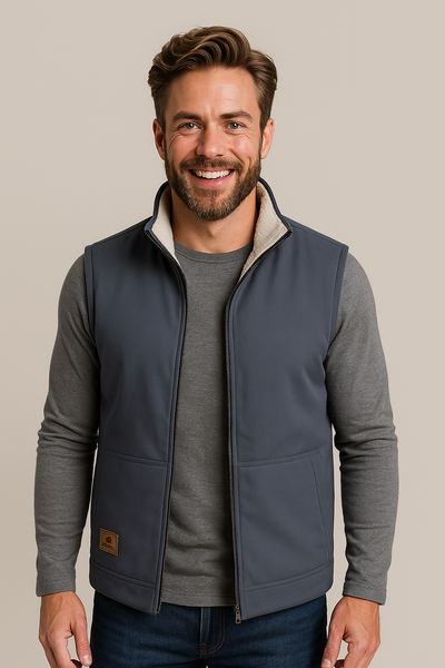 Fleece Gilet | Sleeveless men's vest with fleece lining