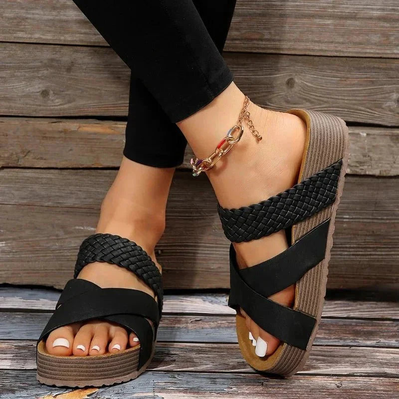 Ardelle | Braided Platform Comfort Sandals