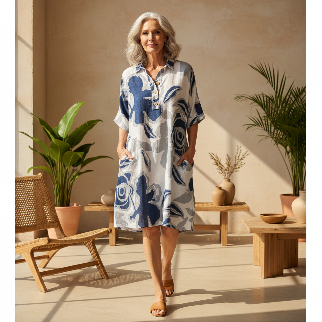 Dahlia | Relaxed Floral Button Dress