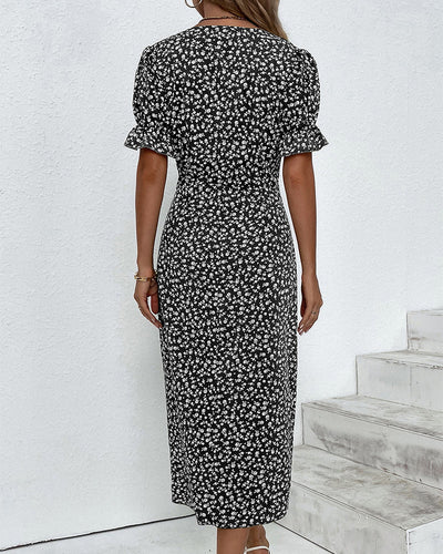 Isolde | Floral V-Neck Dress