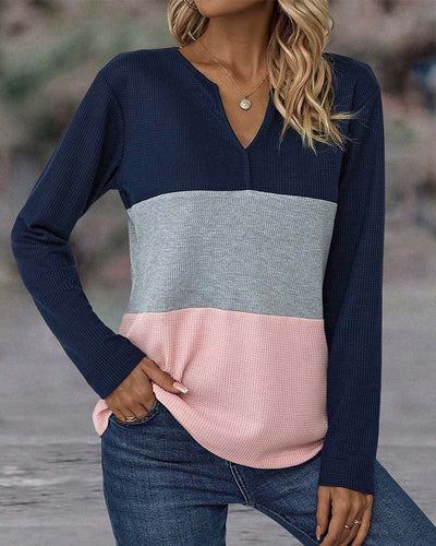 Grace | Striped V-neck Top