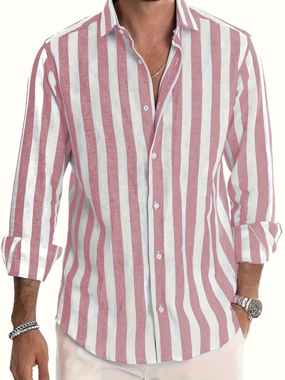 Lucas | Striped Long Sleeve Men’s Shirt