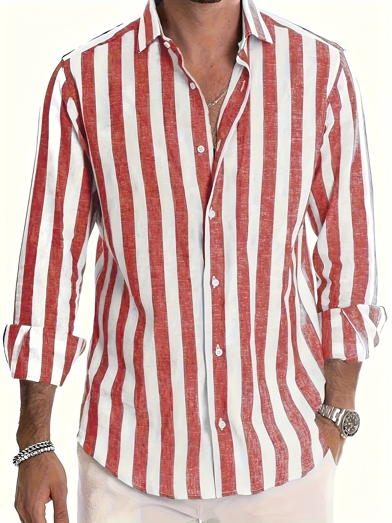 Lucas | Striped Long Sleeve Men’s Shirt