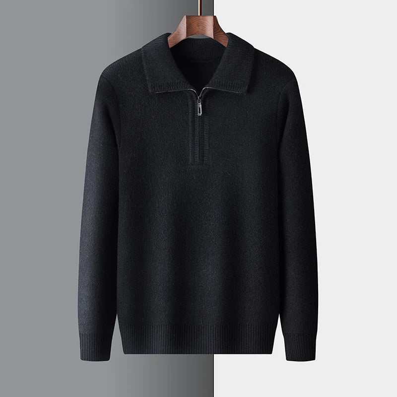 Harvey | Elegant Quarter-Zip Knit Sweater