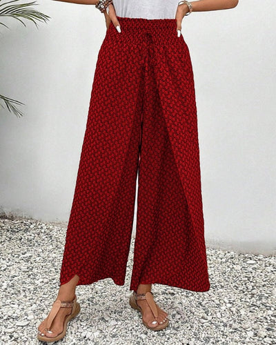 Women's Casual Wide Leg Printed Pants