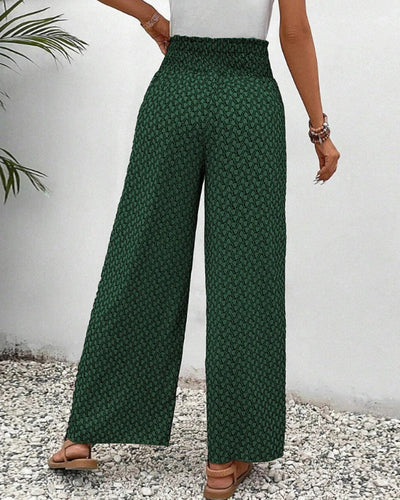 Women's Casual Wide Leg Printed Pants