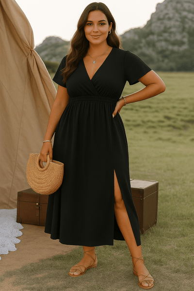 Isabella | Casual V-Neck Tummy Covering Dress