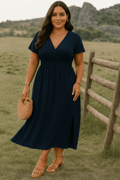Isabella | Casual V-Neck Tummy Covering Dress