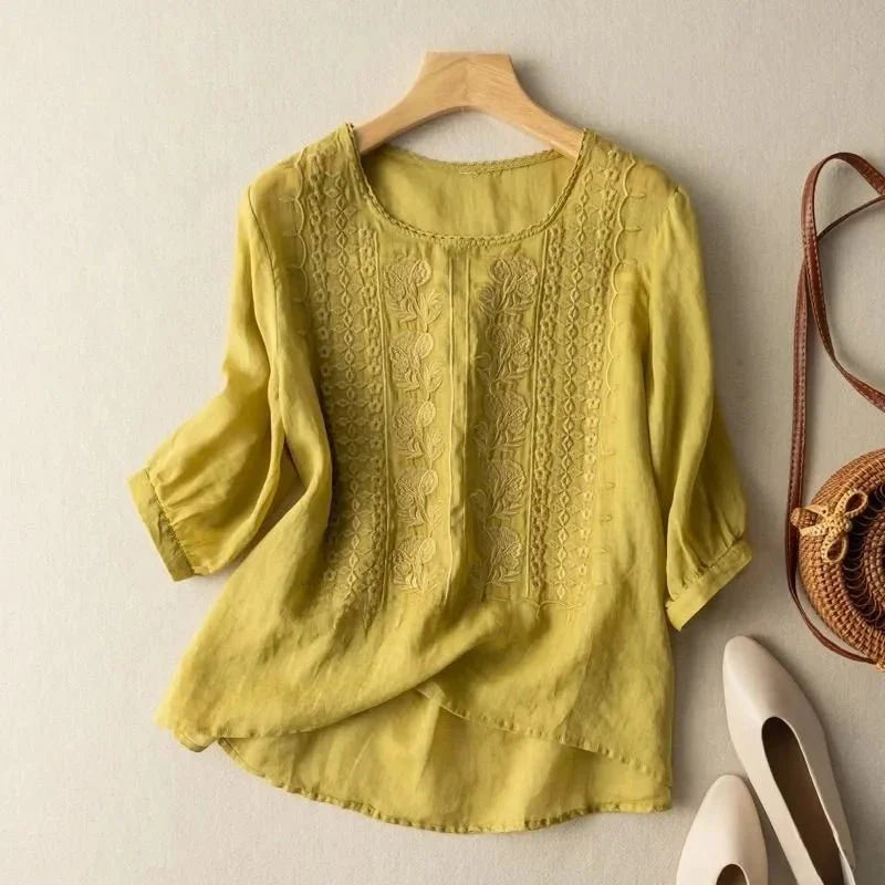 Lily | Elegant Embroidered Blouse