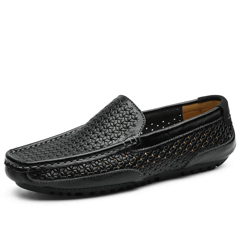 Lucio Fontana Faux Leather Loafers