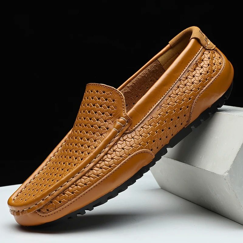 Lucio Fontana Faux Leather Loafers