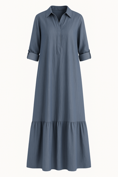 Maeve | Relaxed Half-Button Tummy Covering Dress