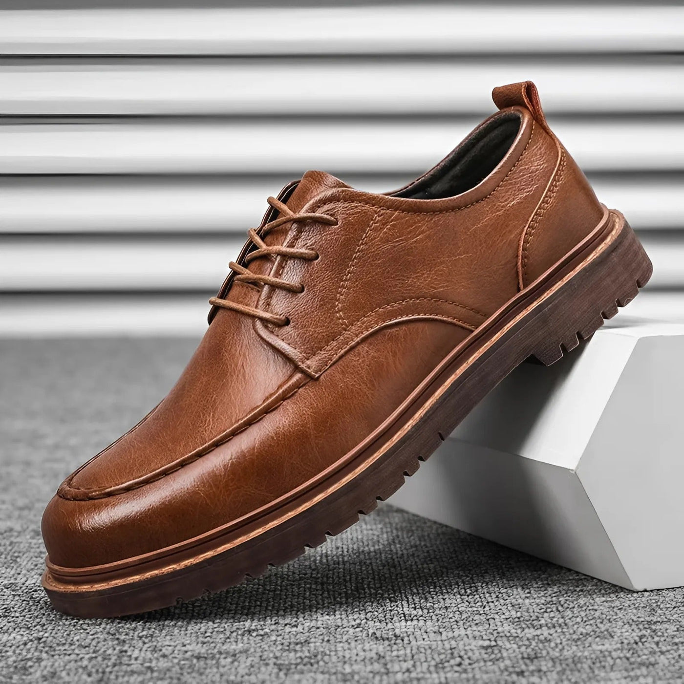 Marcello | Vintage Faux Leather Men’s Shoes