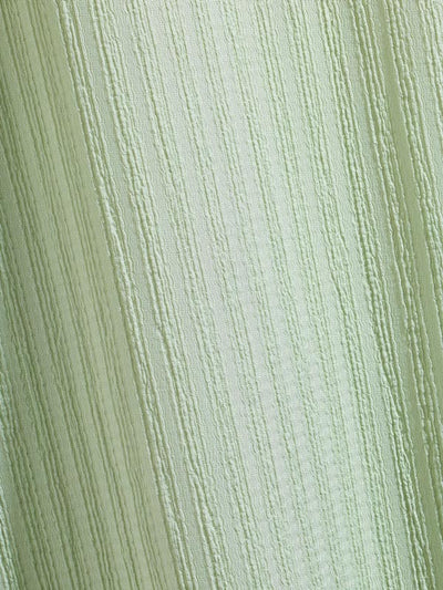 Men's solid color striped textured Cuban collar casual short-sleeved shirt