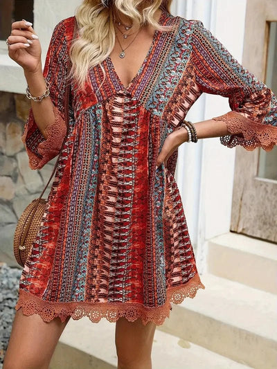 Mia | Bohemian V-Neck Fashion Dress