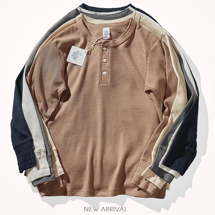 Miles | Classic Waffle Henley Shirt