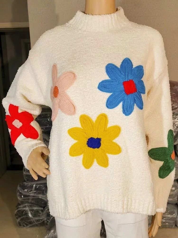 Narella | Floral Knit Women’s Sweater