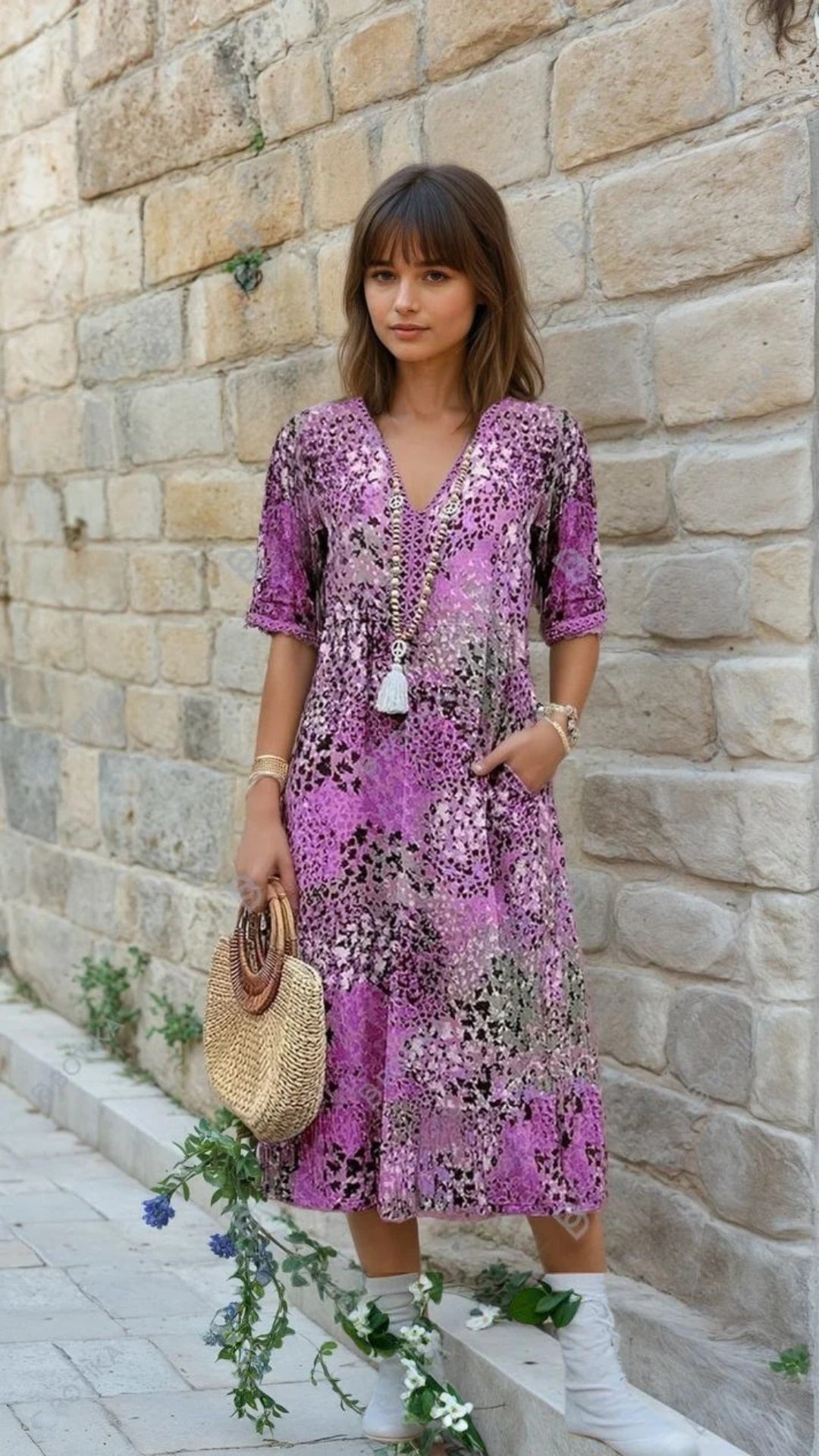 Nina | Vibrant Mid Length Dress