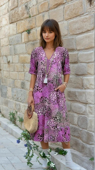 Nina | Vibrant Mid Length Dress