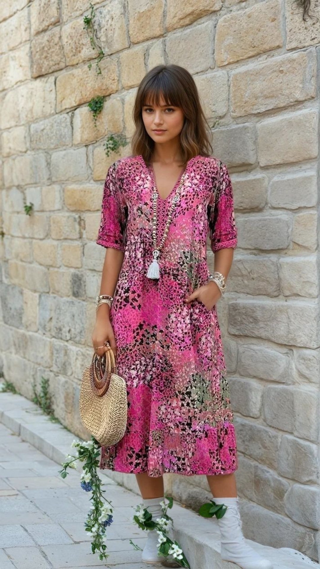 Nina | Vibrant Mid Length Dress