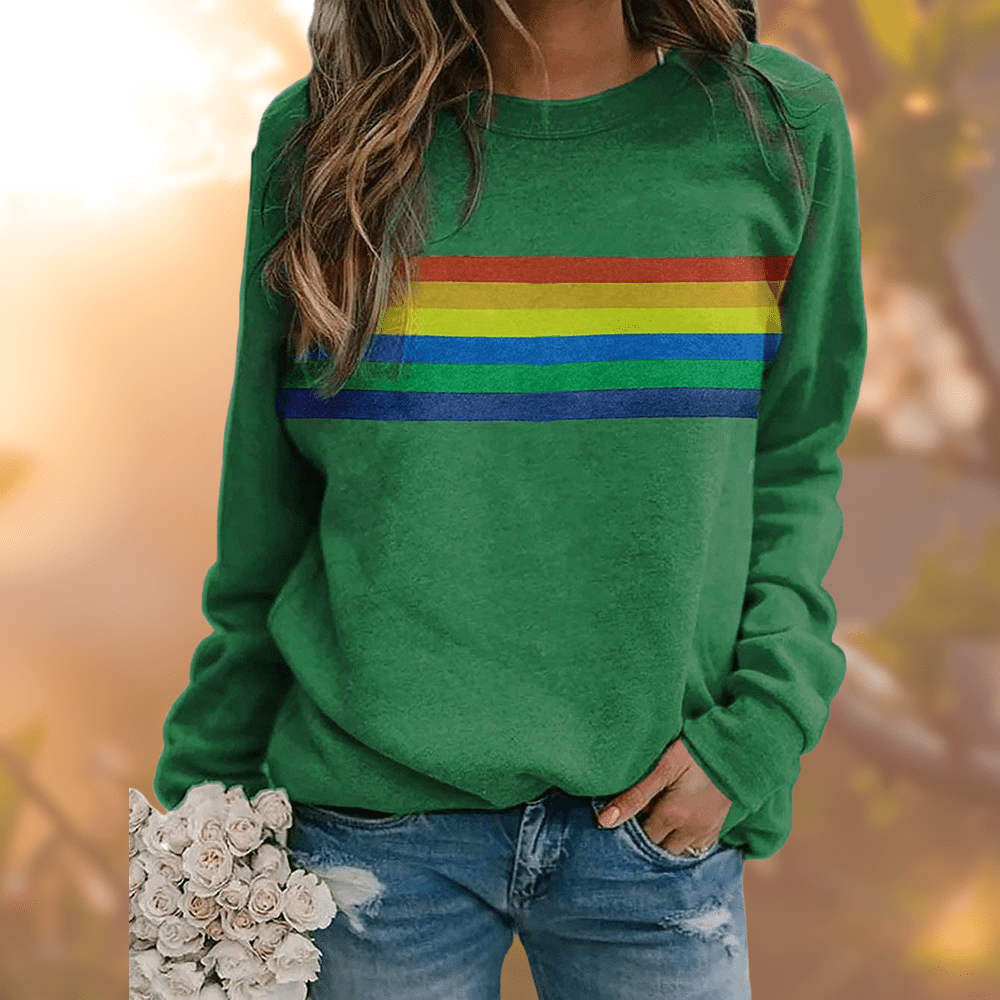 Nova | Rainbow Stripe Sweatshirt