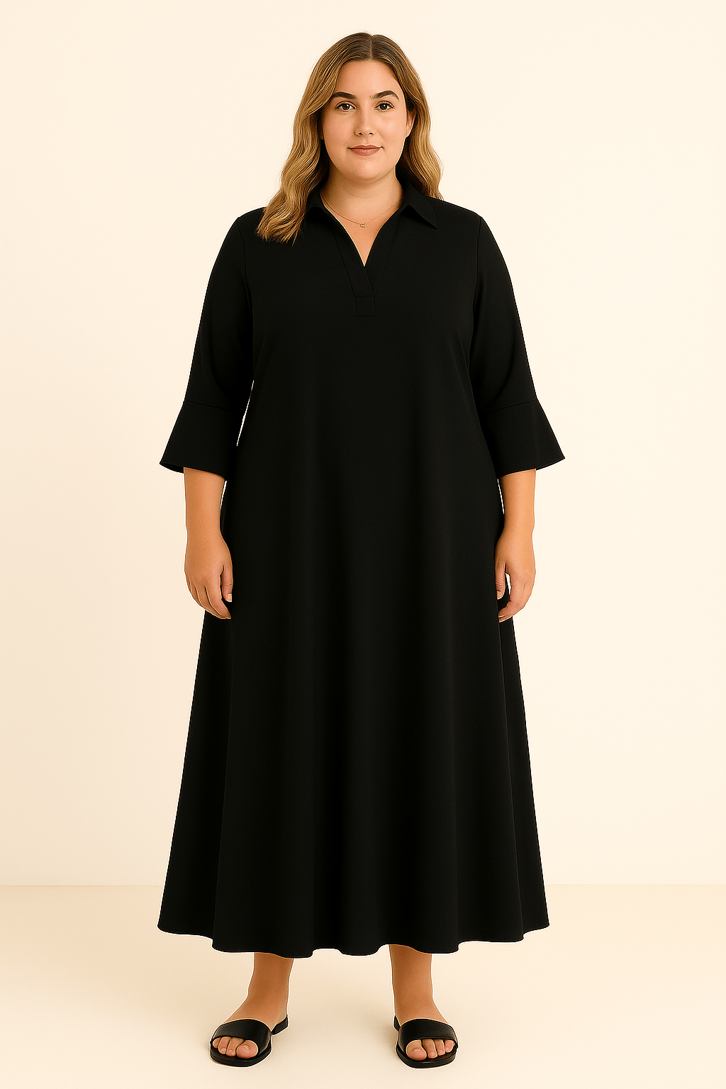 Ruby | Elegant Long Sleeve Tummy Covering Dress