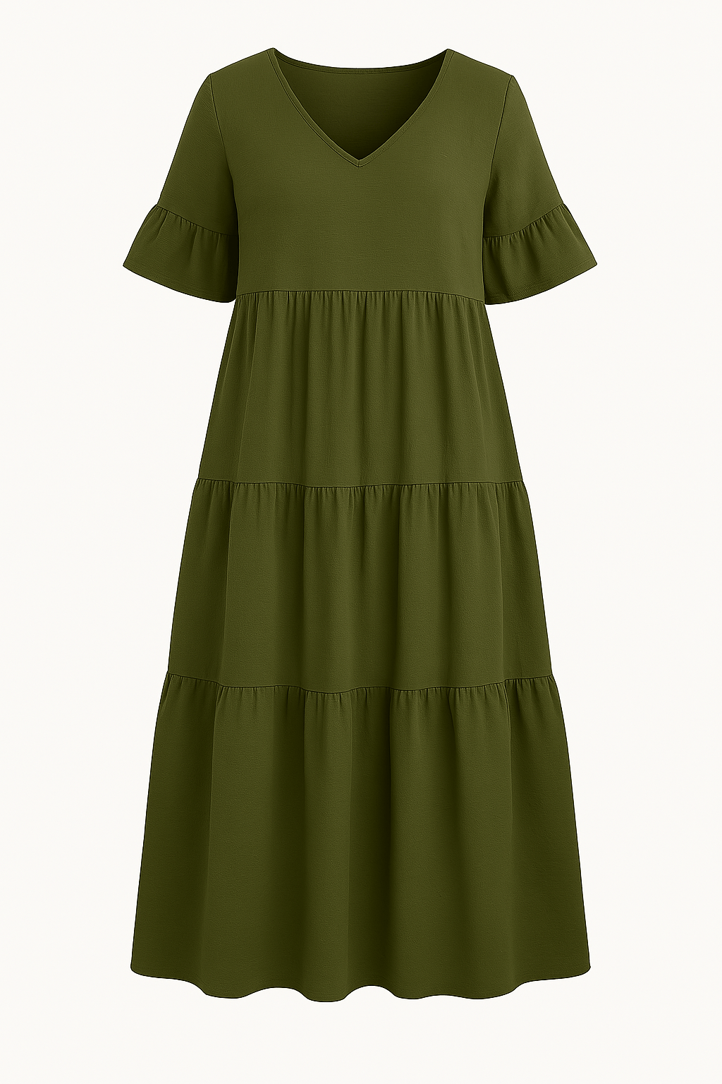 Sadie | Elegant V-Neck Tummy Covering Dress