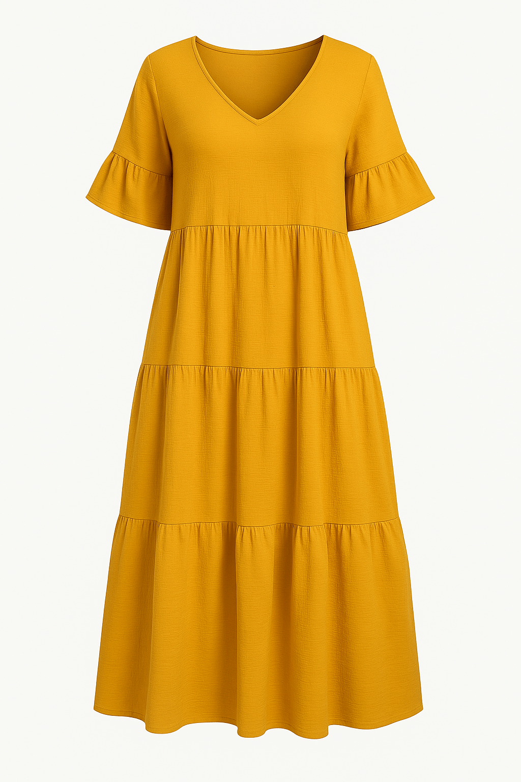 Sadie | Elegant V-Neck Tummy Covering Dress