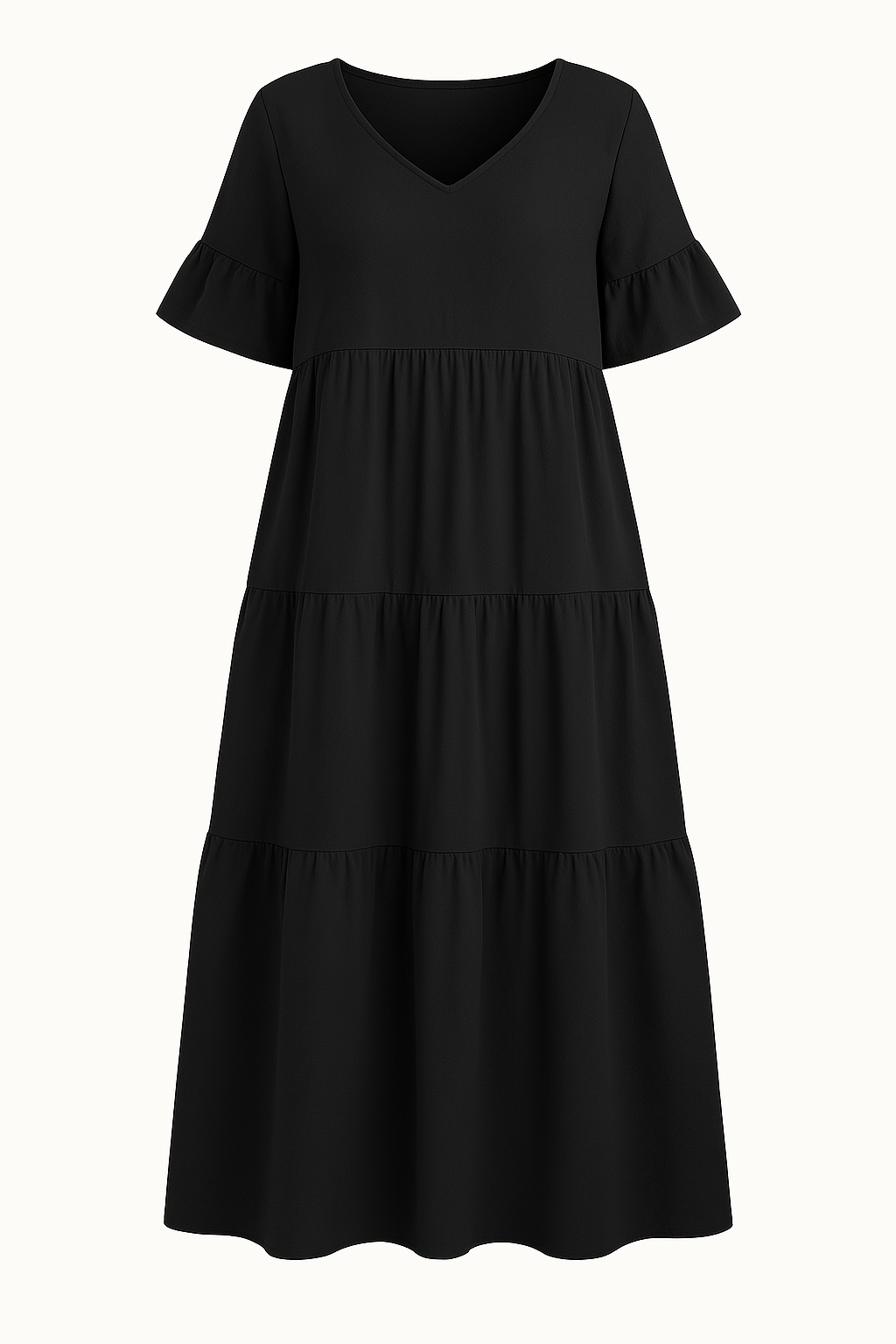 Sadie | Elegant V-Neck Tummy Covering Dress