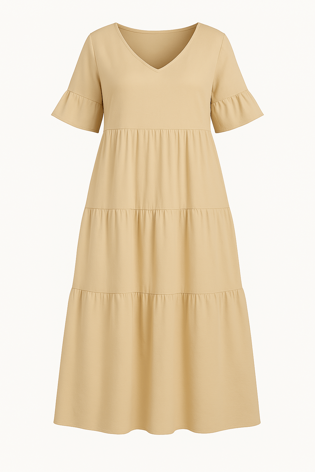 Sadie | Elegant V-Neck Tummy Covering Dress