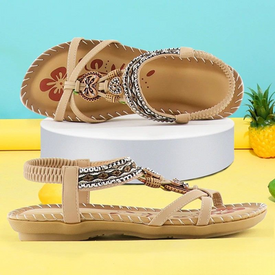 Elora | Boho Beaded Sandals