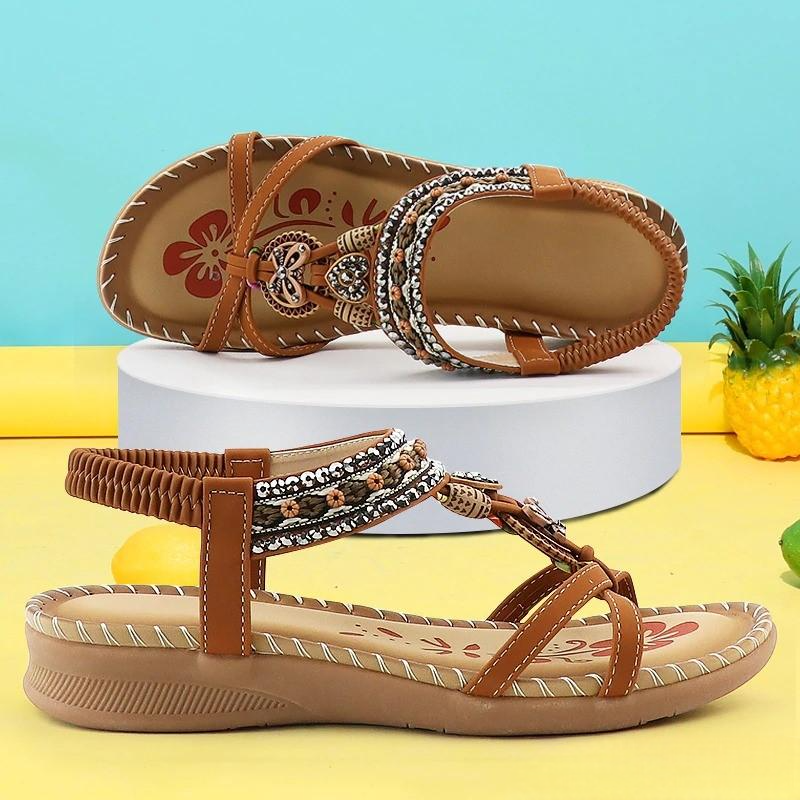Elora | Boho Beaded Sandals