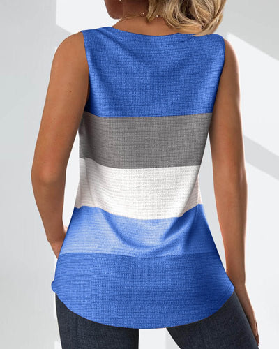 Sienna | Striped Pleated Tank Top
