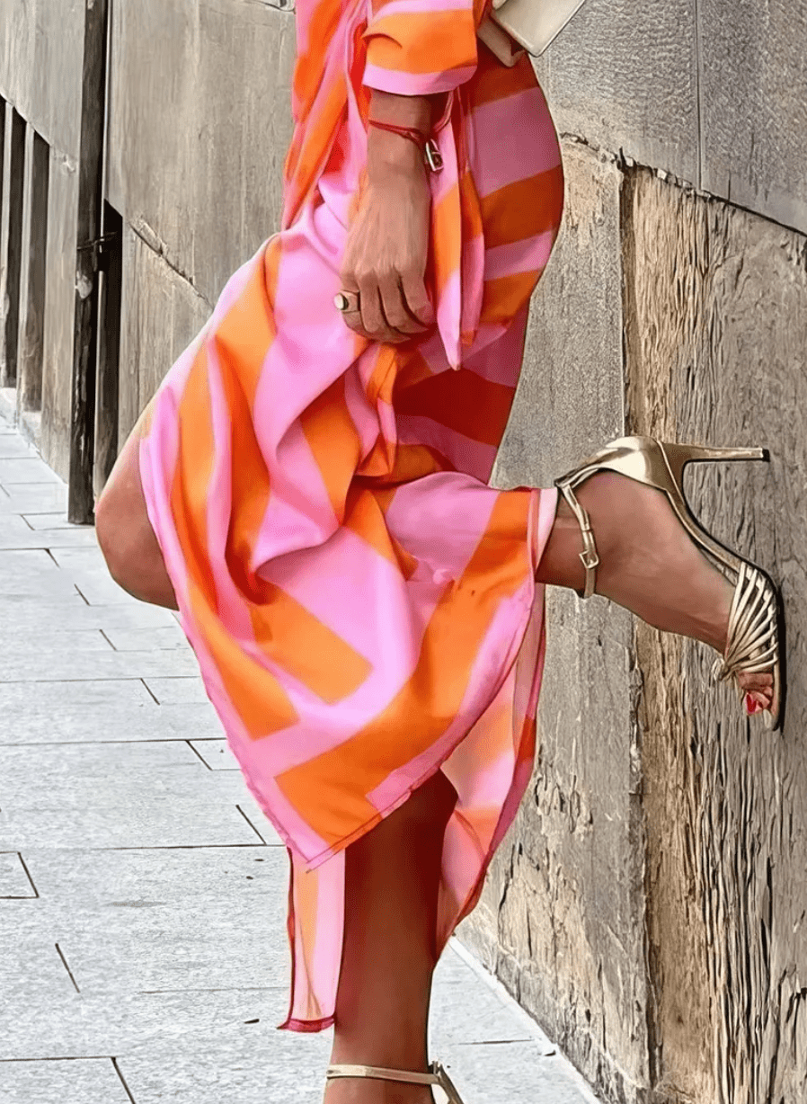 Lorena | Bold Wrap Midi Dress