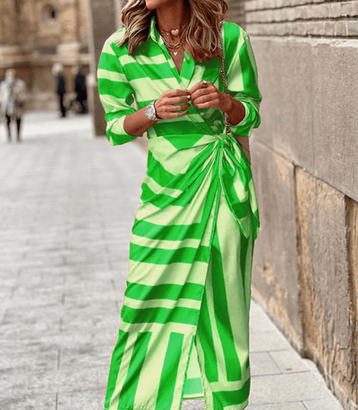Lorena | Bold Wrap Midi Dress