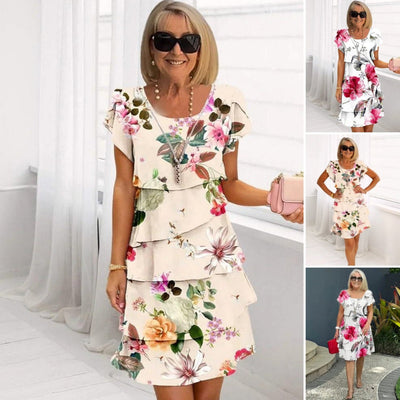 Maribel | Layered Floral Summer Dress