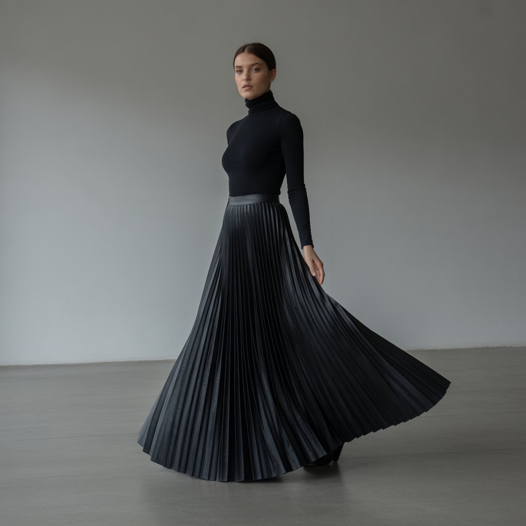 Isolde | Flowing Pleated Maxi Skirt