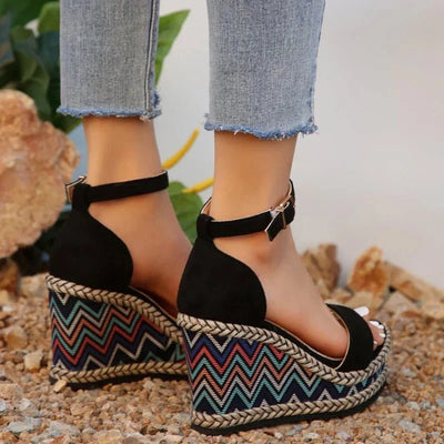 Kylena | Boho Platform Wedge Sandals