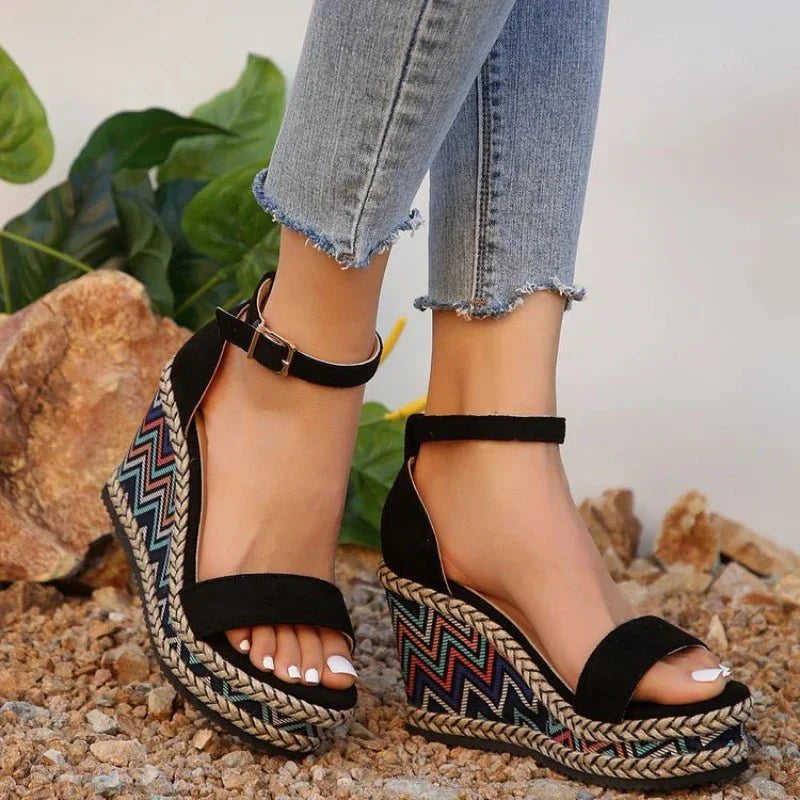 Kylena | Boho Platform Wedge Sandals
